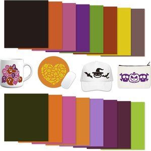 Halloween Solid Color Sublimation Transfer Paper Bundle - 16 Sheets, 12x10 Inche
